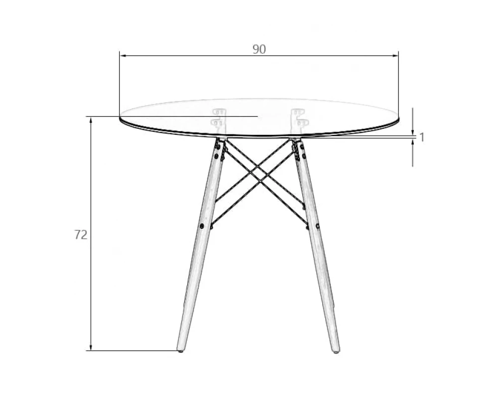 Стол обеденный CHELSEA'90 GLASS