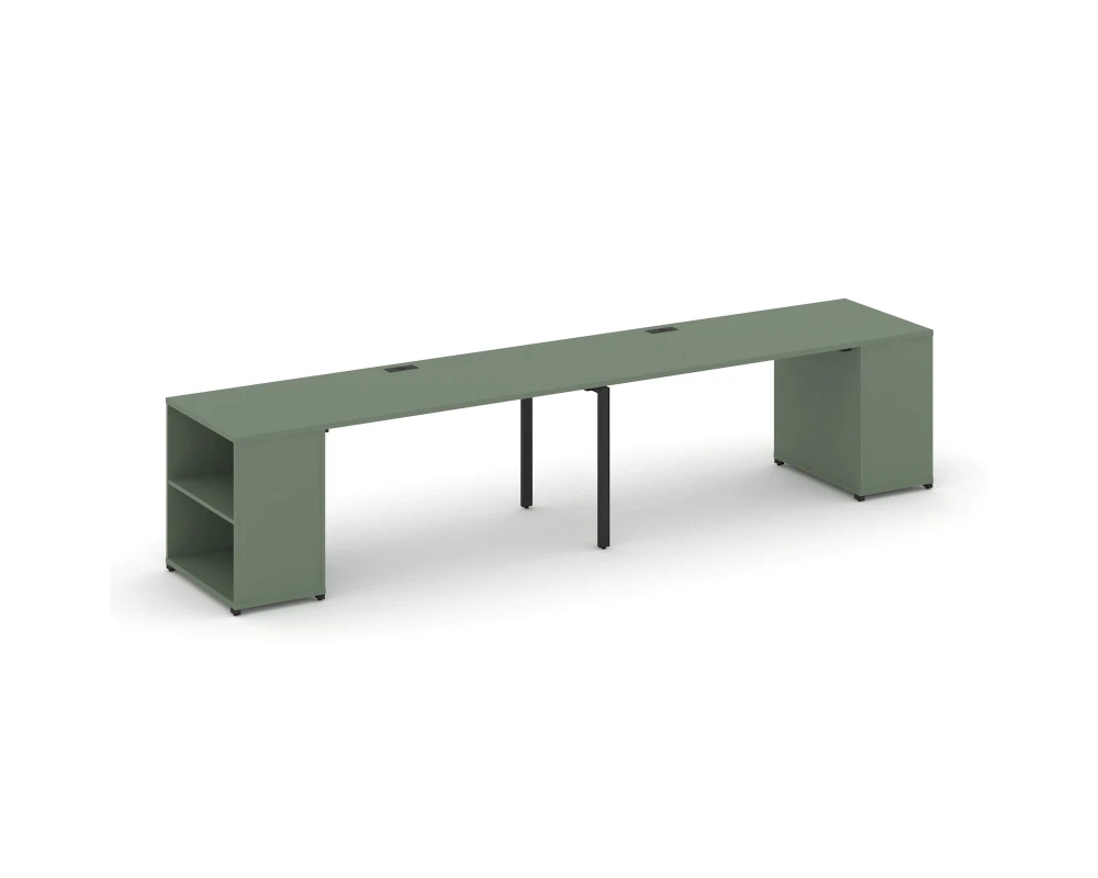 Рабочая станция с опорными стеллажами CN.ORS-204 4000x720x750 Концепт / Concept