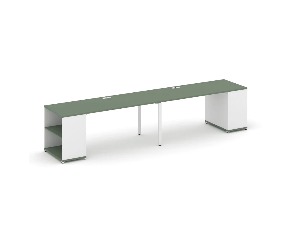 Рабочая станция с опорными стеллажами CN.ORS-204 4000x720x750 Концепт / Concept