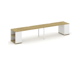 Рабочая станция с опорными стеллажами CN.ORS-204 4000x720x750 Концепт / Concept images