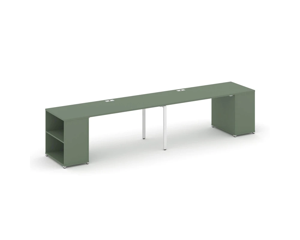 Рабочая станция с опорными стеллажами CN.ORS-204 4000x720x750 Концепт / Concept