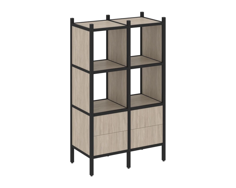 Прямой стеллаж L-03 862x446x1458 Loft