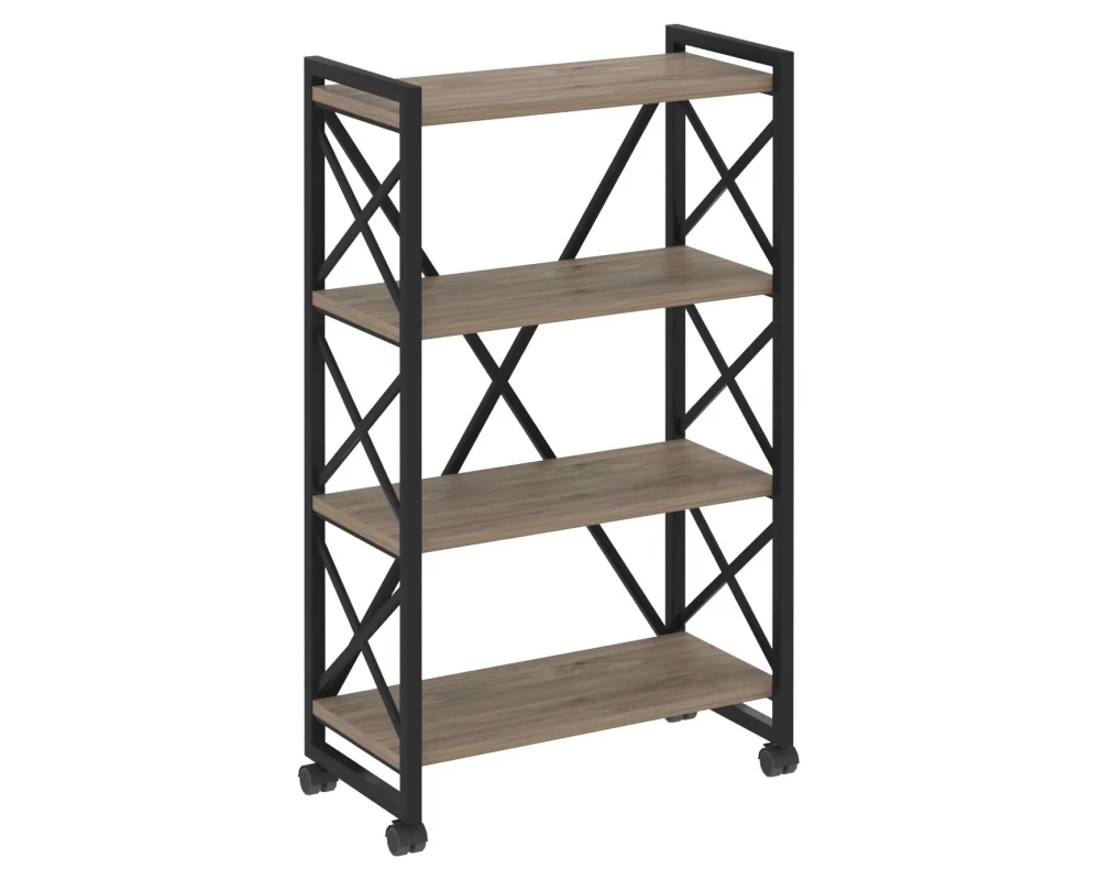 Стеллаж на колесных опорах - 4 полки 800х400х1334 Loft