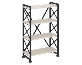 Стеллаж на колесных опорах - 4 полки 800х400х1334 Loft images