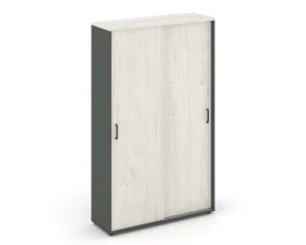 Шкаф-купе с полками в 2-х секциях 1200x400x1982 зад. стенка HDF Стайл Проджект / Style Project images