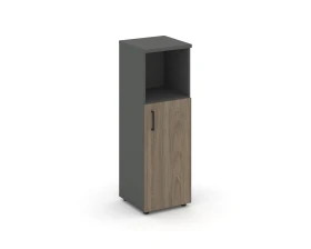 Шкаф средний узкий правый закрытый с нишей 400x400x1203 зад. стенка HDF Стайл Проджект / Style Project images