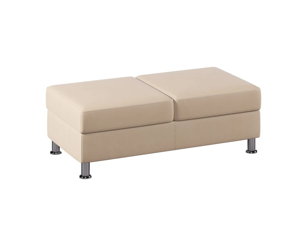 Пуф Everprof Монро / Monro двухместный Экокожа, Бежевый