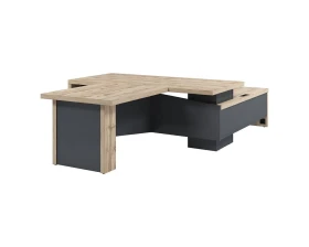 Стол руководителя с опорной тумбой T-820л.1000 Торстон images