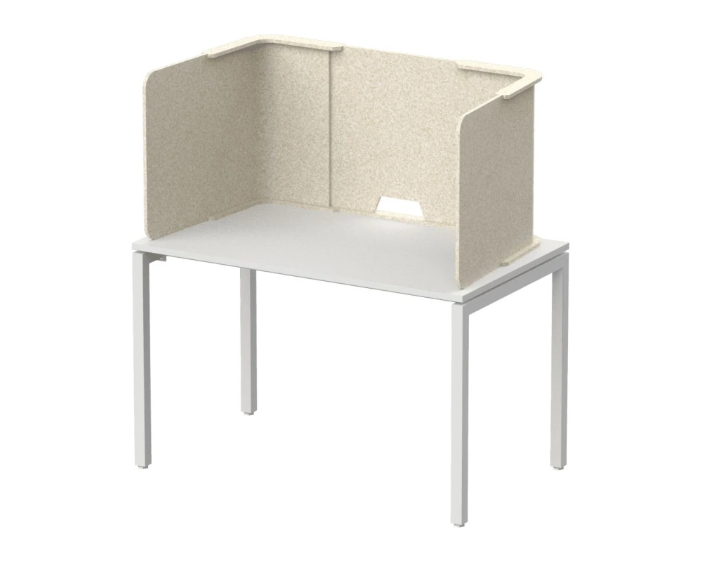 Трехсторонняя кабина-экран трапецевидной формы 76х60х55 Forest Office Лебединый пух